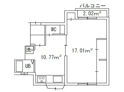 プラスリノ高円寺(1DK/1階)の間取り写真