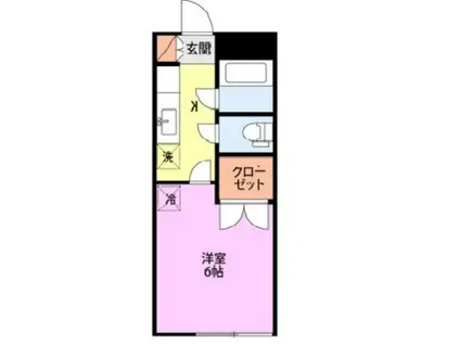 サザンコーポラス 1(1K/1階)の間取り写真