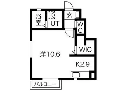 サンライズ西徳田(1K/1階)の間取り写真