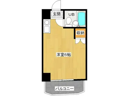 コーラルプリンス高田馬場(ワンルーム/4階)の間取り写真
