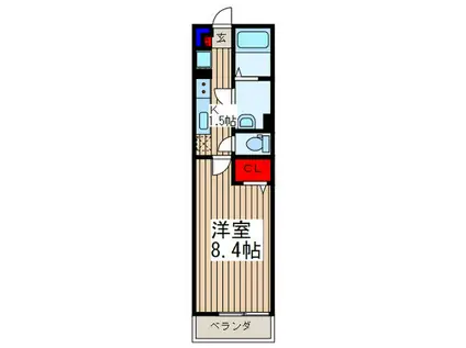 リブリ・上福岡II(1K/2階)の間取り写真