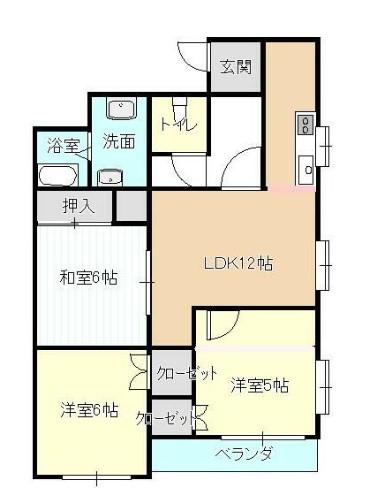 ルミエール千代田(3LDK/2階)の間取り写真