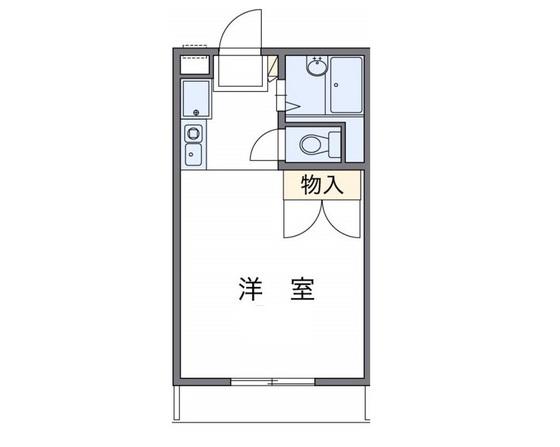 レオーネ竜之口(1K/1階)の間取り写真