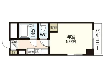 第3ガーデン(1K/3階)の間取り写真