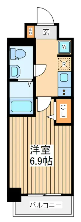 ライジングプレイス桜木町二番館 10階階 間取り