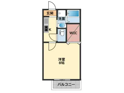 サウスリバティー(1K/1階)の間取り写真