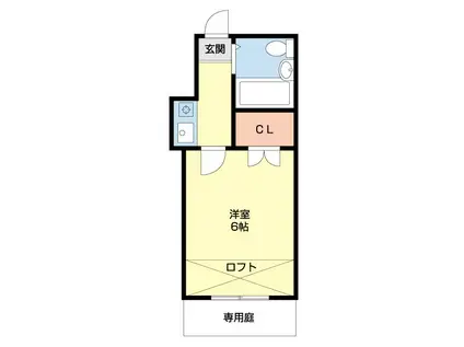 レオパレス中松江第3(1K/1階)の間取り写真