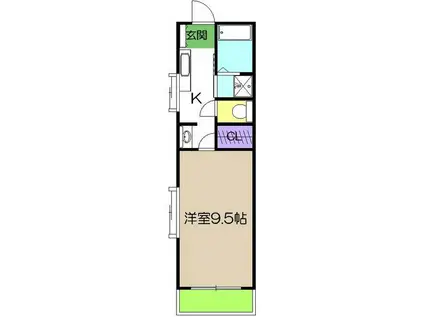 シェモア エマール(1K/2階)の間取り写真