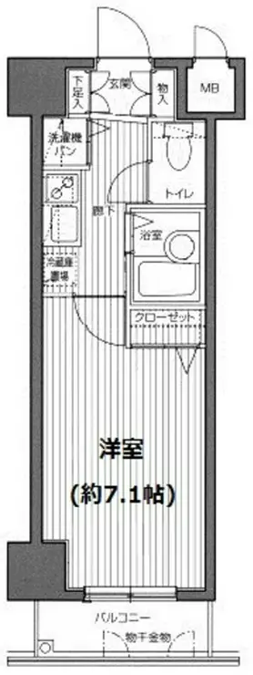 ガラ・ステージ麻布十番 8階階 間取り