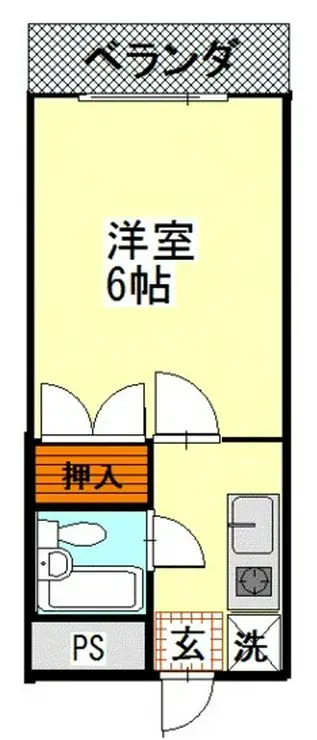 フラワーハイツB 2階階 間取り
