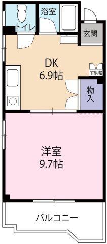 ハイツRT(1DK/3階)の間取り写真