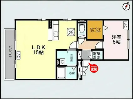 ADVANTAGE4(1LDK/3階)の間取り写真