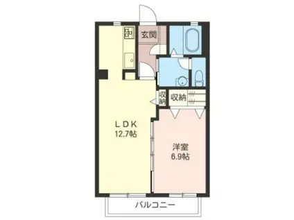 ISMI(1LDK/2階)の間取り写真