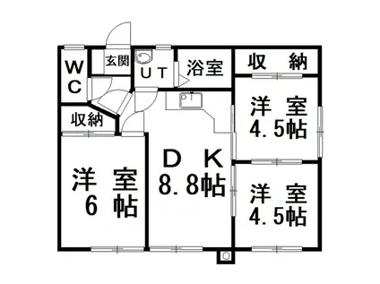 メゾン福泉(3DK/1階)の間取り写真