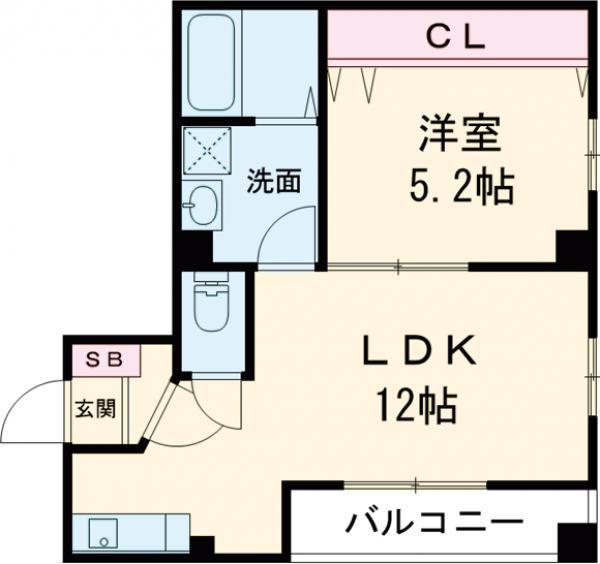 エクセレント天理(1LDK/2階)の間取り写真
