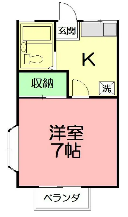 グリーンハイツB 2階階 間取り