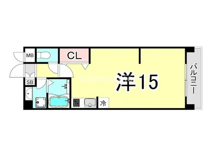 アイビーヒルズ夙川(ワンルーム/3階)の間取り写真
