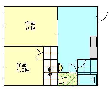 フォレスト21(2DK/3階)の間取り写真