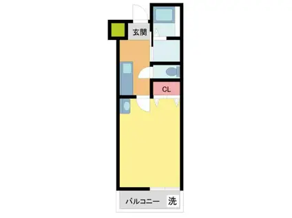 LUSTORE西宮北口1号棟(1K/1階)の間取り写真