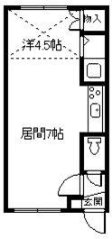 エスパニアⅡ(1DK/2階)の間取り写真