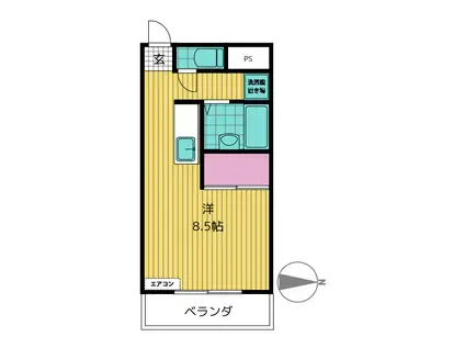 アーバンセゾン(ワンルーム/4階)の間取り写真