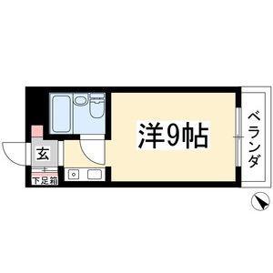 MARIYAハイツ(ワンルーム/2階)の間取り写真