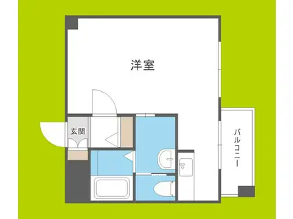 ウェルバート瓜破(1K/4階)の間取り写真