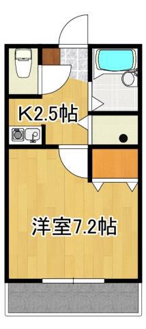 河野ハイツ(1K/1階)の間取り写真