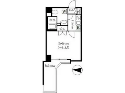 アーバネックス清澄白河(1K/5階)の間取り写真