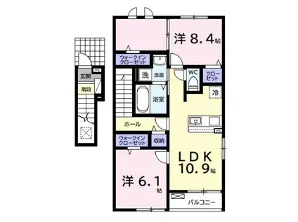 コンフォート アークA(2LDK/2階)の間取り写真