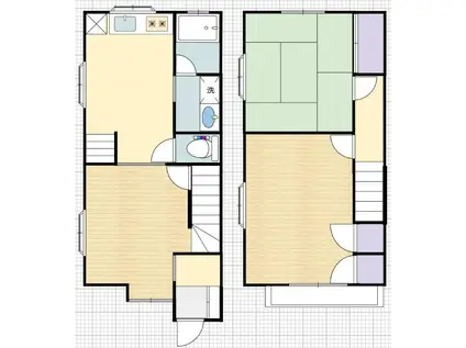 ユージン(3DK/1階)の間取り写真