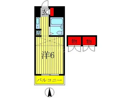 KS FLAT1(ワンルーム/3階)の間取り写真