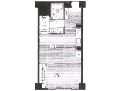 須賀マンション(1LDK/6階)の間取り写真