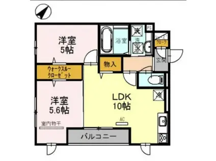 エミネンス久米田(2LDK/1階)の間取り写真