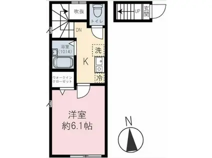 プランドールTC東長崎@(1K/2階)の間取り写真
