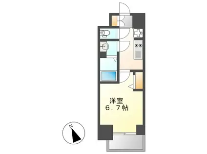 プレサンス広小路通今池(1K/9階)の間取り写真