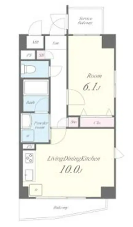 リリー・ラ・アルディス 5階階 間取り