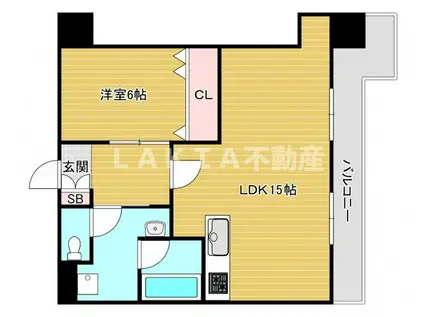アルカディア イン(1LDK/7階)の間取り写真