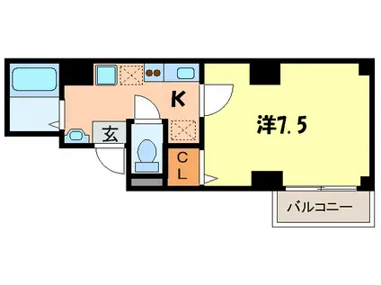 ＪＲ山陽本線 西明石駅 徒歩6分 8階建 築19年(1K/5階)の間取り写真
