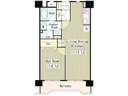 パルティーレ西落合(1LDK/4階)の間取り写真