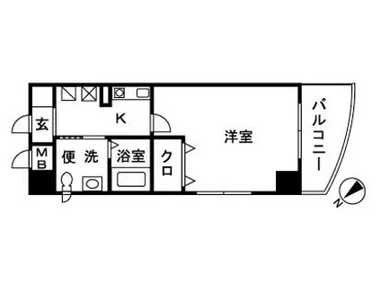 ルナ スクエア(1K/1階)の間取り写真