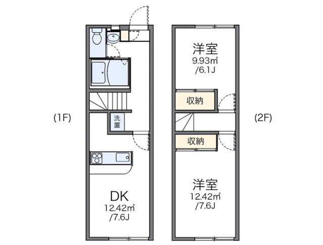 レオパレスセラフII(2DK/1階)の間取り写真