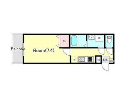 ジーメゾン綾瀬(1K/3階)の間取り写真