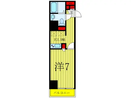 アイルプレミアム千駄木(1K/6階)の間取り写真