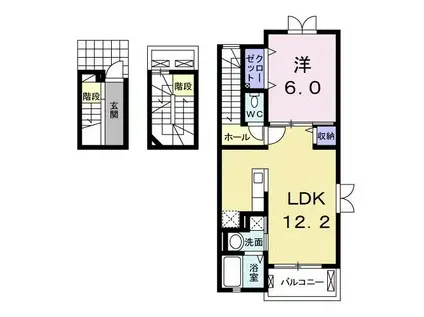 フラン・ブリーズ(1LDK/3階)の間取り写真