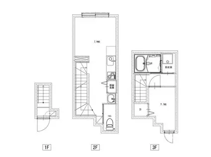 ソルナクレイシア荻窪III(1DK/3階)の間取り写真