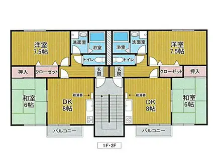 セジュール下長(2DK/1階)の間取り写真