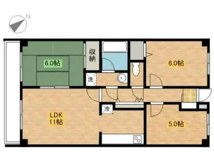 ヴェルデ久我山(3LDK/3階)の間取り写真