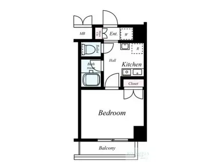 ヴェルステージ南阿佐ヶ谷(1K/4階)の間取り写真