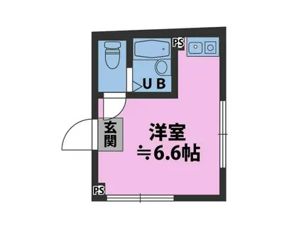 コンポジット上野毛フロント(ワンルーム/3階)の間取り写真